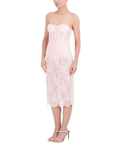 BCBGMAXAZRIA Women's Strapless Sweetheart Midi Evening Dress