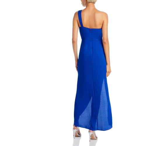 BCBGMAXAZRIA Women's One Shoulder Pleated Strap Gown