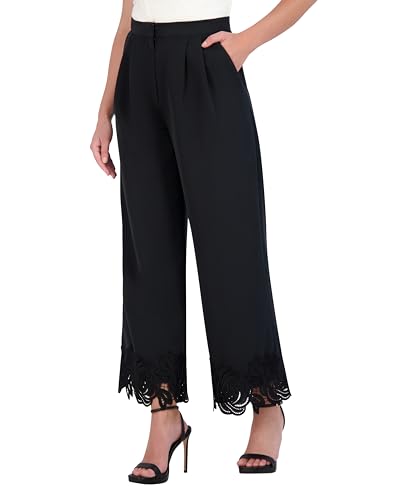 Women's Floral Applique Wide Leg Pants