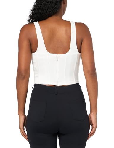 BCBGMAXAZRIA Women's Sleeveless Square Neck Corset Top