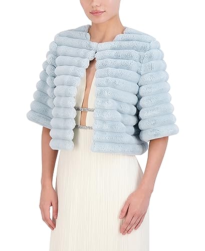 Faux Fur Shrug with Elbow Sleeves for Women
